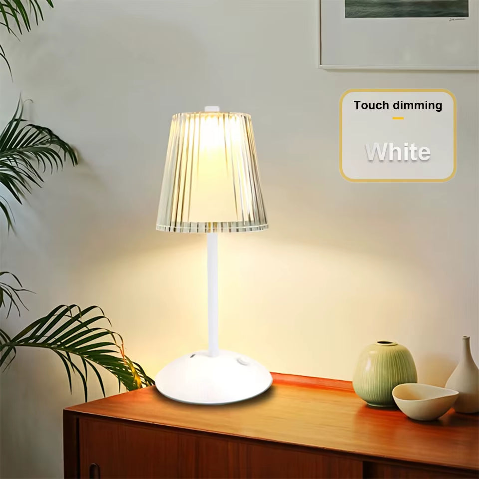 LED Table Lamp Touch Sensor Rechargeable Night Light Nordic Interior Dimming Stand LED Bedside Lamp Restaurant Hotel Bar Bedroom