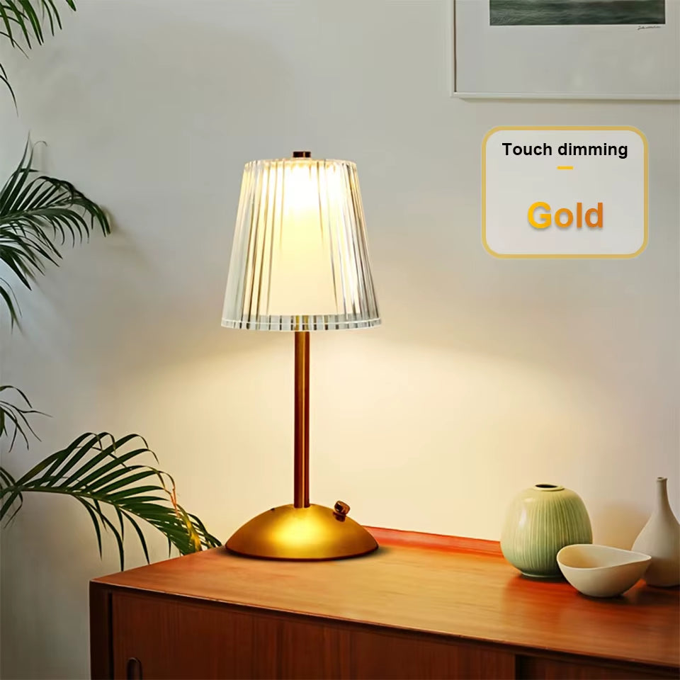 LED Table Lamp Touch Sensor Rechargeable Night Light Nordic Interior Dimming Stand LED Bedside Lamp Restaurant Hotel Bar Bedroom