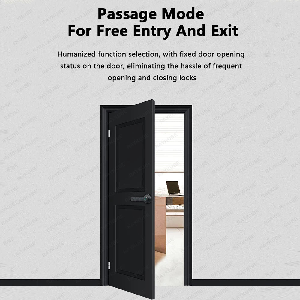 M3 Tuya BLE Smart Fingerprint Electronic Door Lock Password Lock with Keys Smartlife/Tuya APP Unlock Delivery from USA